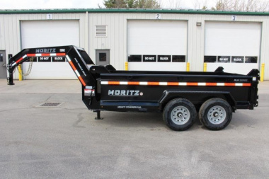 New 2023 Moritz 6'10" x 12' Heavy Commercial DLGH Series Gooseneck Dump Trailer - 14000# GVW