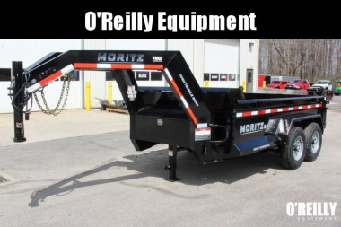 New 2023 Moritz 6'10  x 12' Heavy Commercial DLGH Series Gooseneck Dump Trailer - 14000# GVW