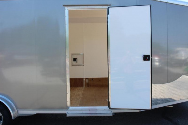 New 2022 NEO NASX 7.5' x 25' Aluminum All Sport X Enclosed Trailer - Ramp Door - Front Ramp - 7.5' Interior - Dual Fuel Doors - 7000# GVW