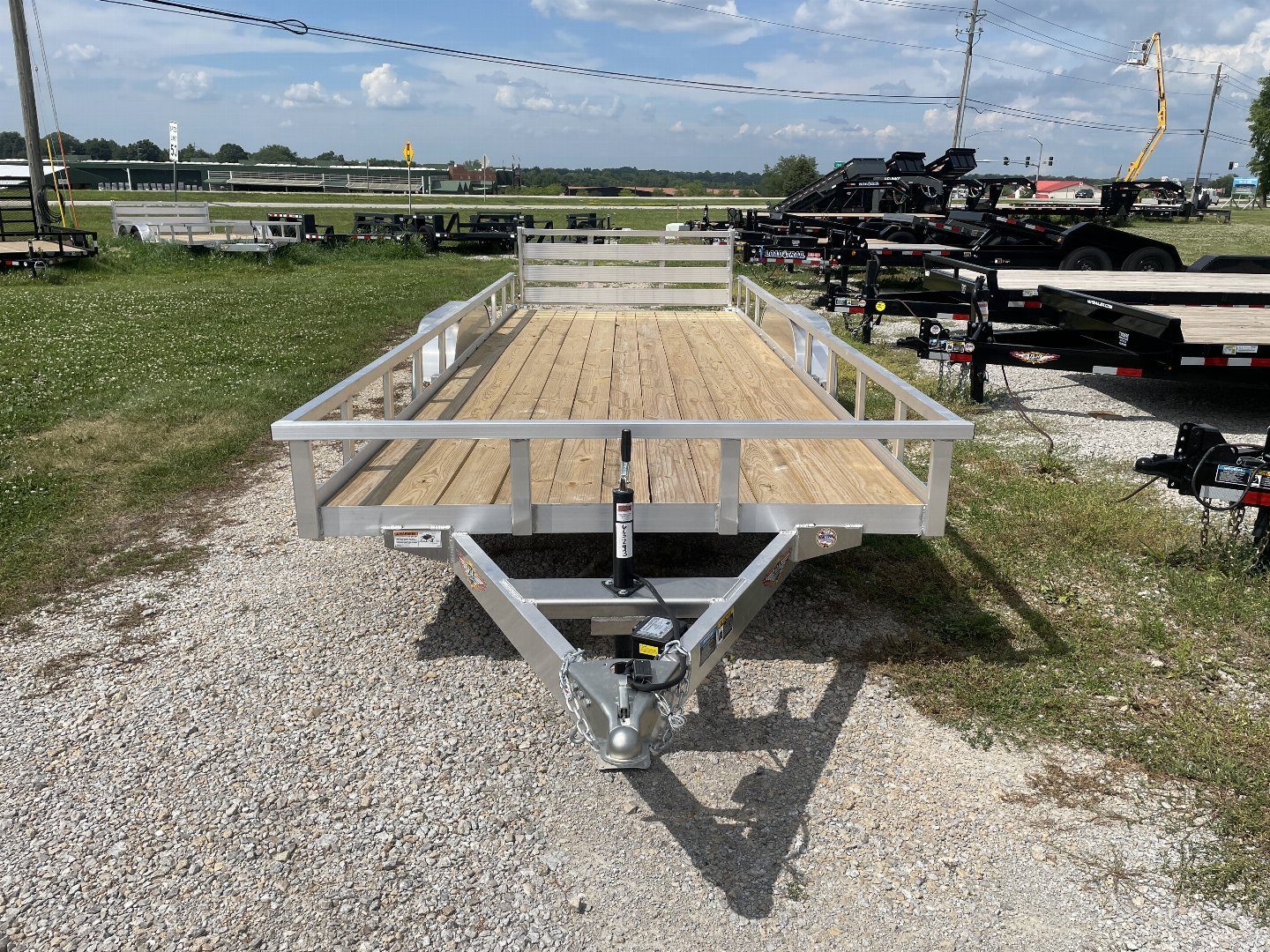 New 2025 H&H Trailers 82X20 Aluminum Rail Side Utility Tandem Utility Trailer