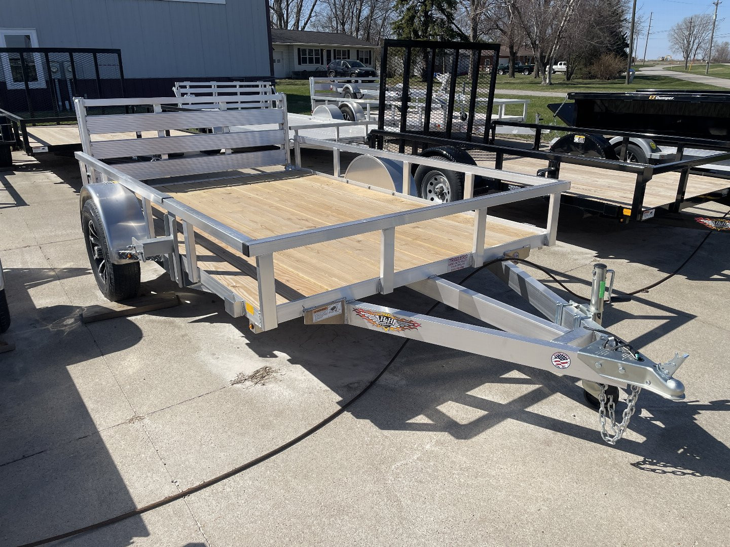 New 2025 H&H Trailers 76x10 Aluminum Rail Side Utility Trailer