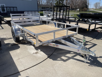New 2025 H&H Trailers 76x10 Aluminum Rail Side Utility Trailer