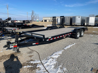 New 2023 H&H 82x18+4 Super Deluxe Ramp Equipment Trailer