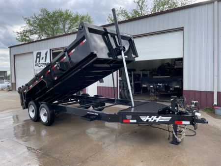 New 2024 H&H Trailers 83x16 Topline Telescopic I-Beam 17.6k Dump Trailer