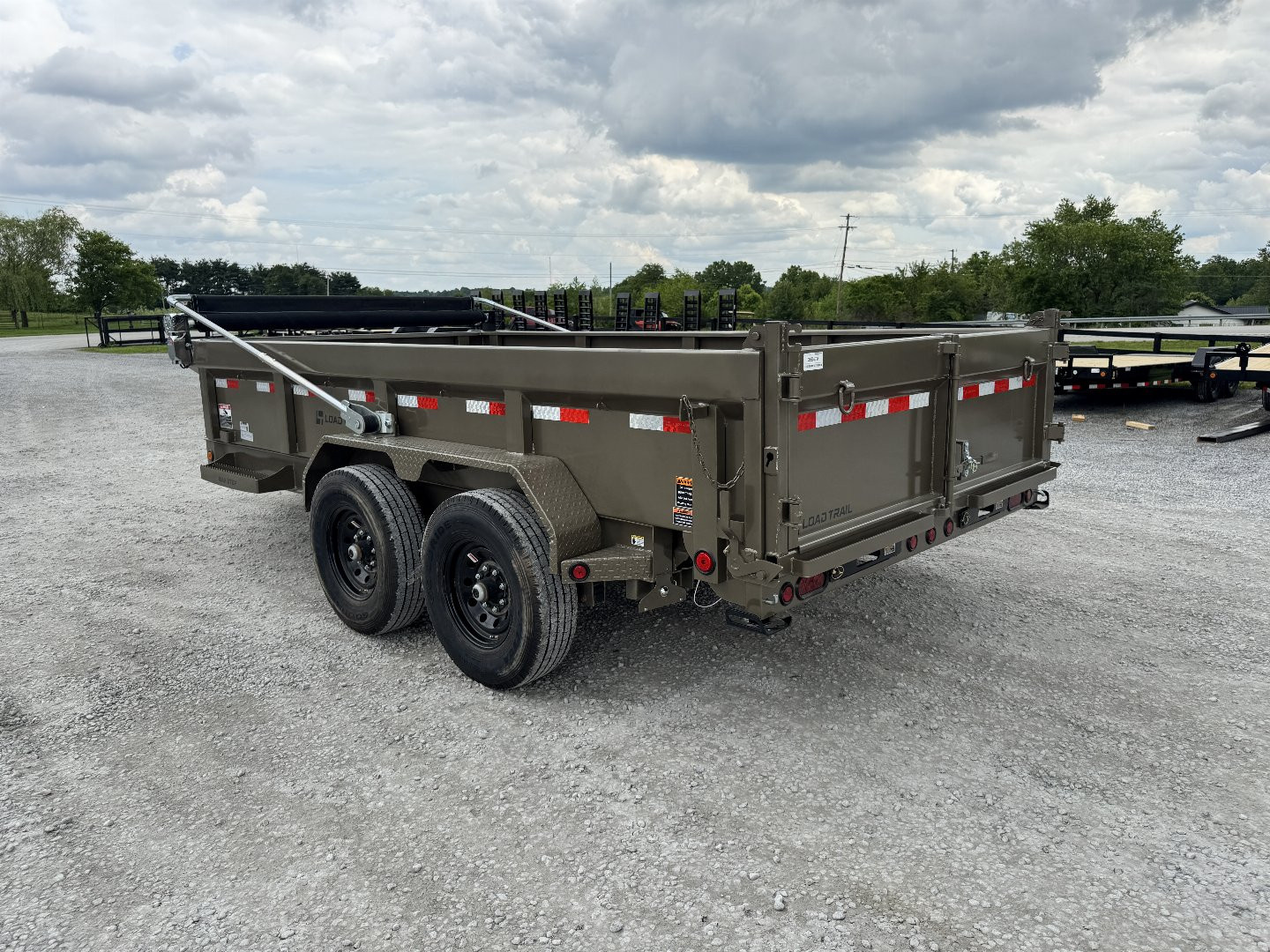 New 2025 Load Trail 83"x14' 14,000# Scissor Lift Dump Trailer