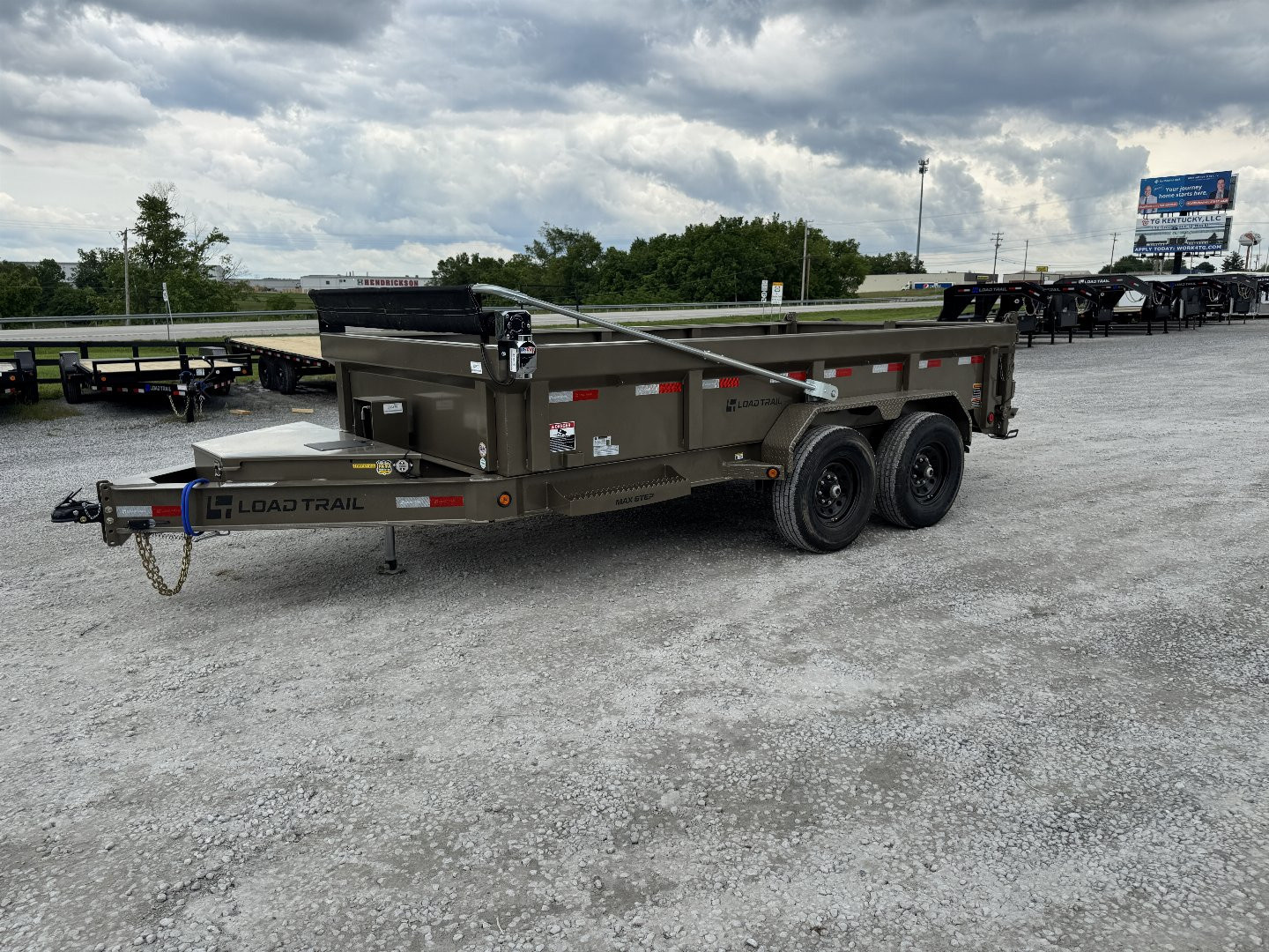 New 2025 Load Trail 83"x14' 14,000# Scissor Lift Dump Trailer