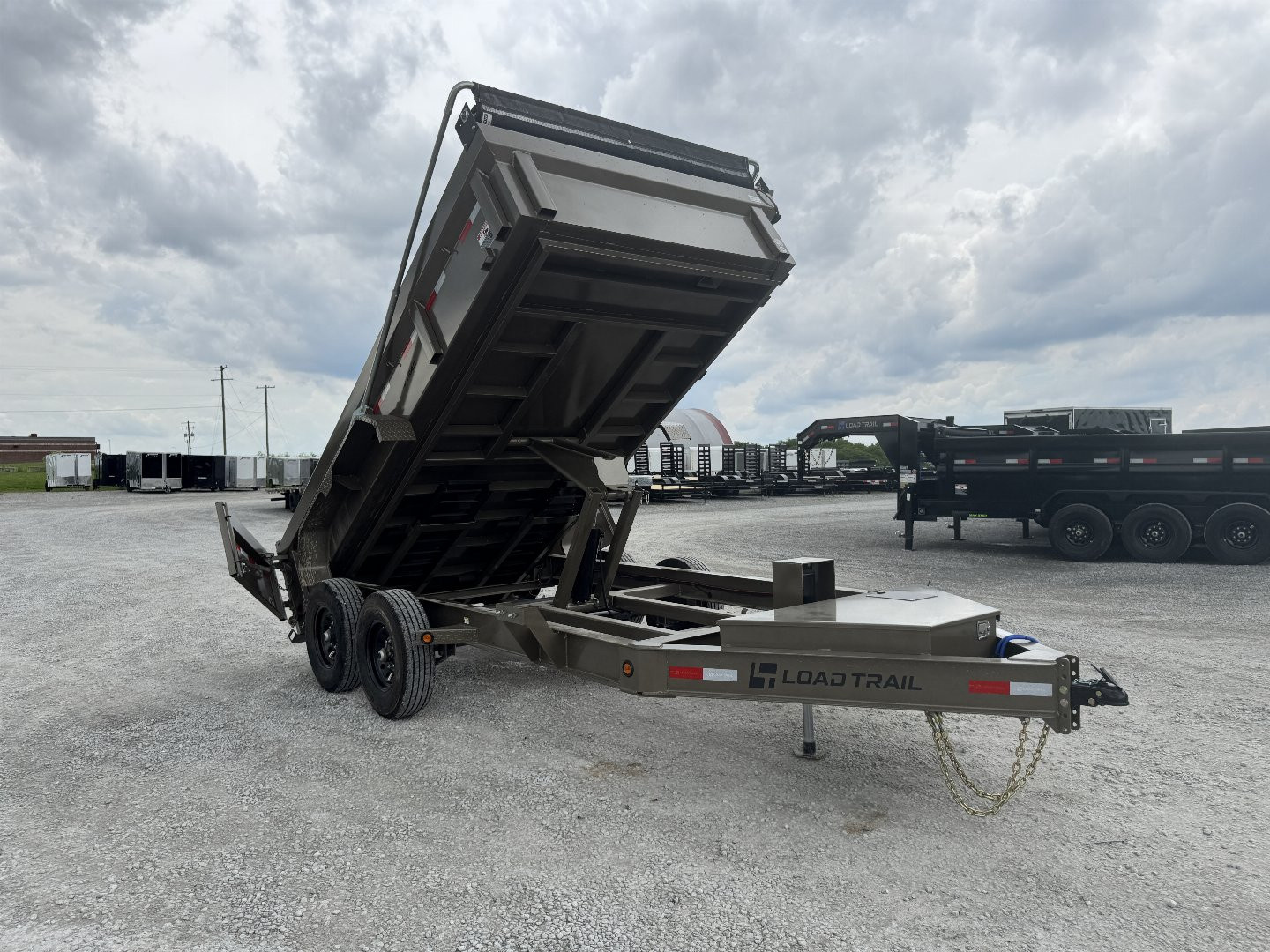 New 2025 Load Trail 83"x14' 14,000# Scissor Lift Dump Trailer