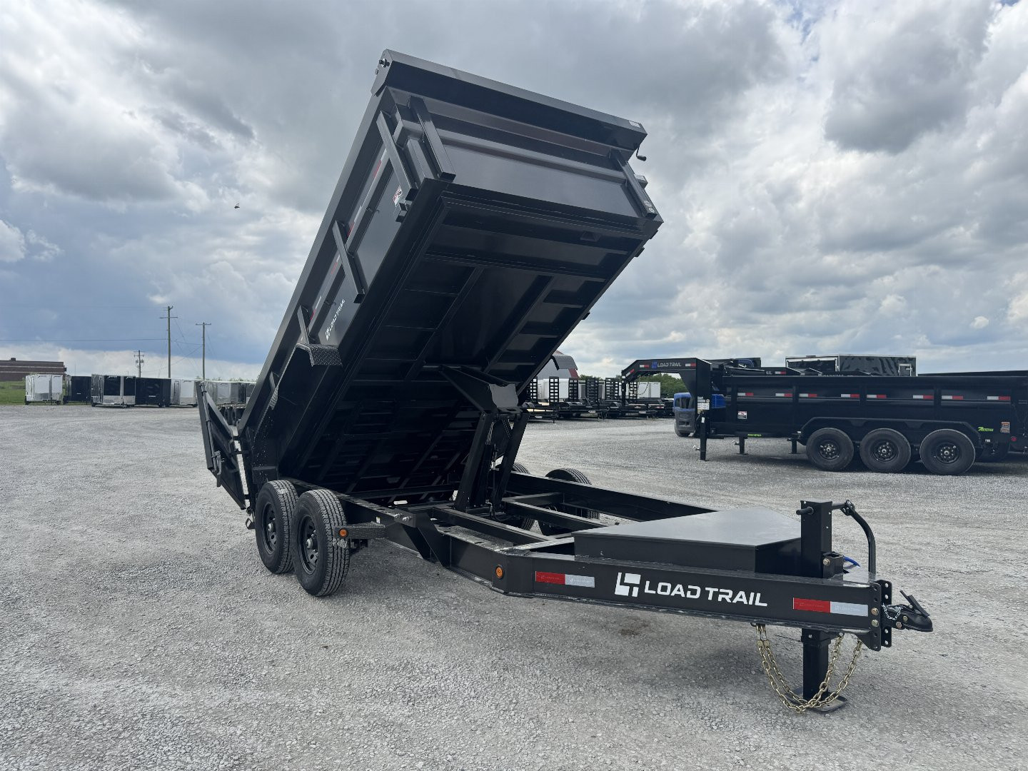New 2025 Load Trail 83"x14' 3' Side Scissor Lift Dump Trailer