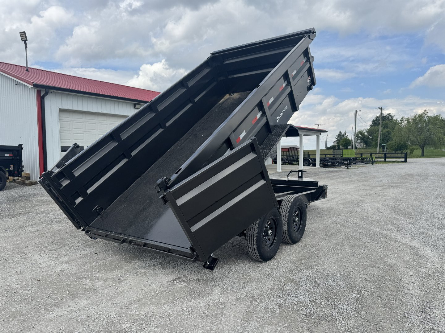 New 2025 Load Trail 83"x14' 3' Side Scissor Lift Dump Trailer