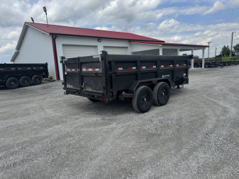 New 2025 Load Trail 83"x14' 3' Side Scissor Lift Dump Trailer