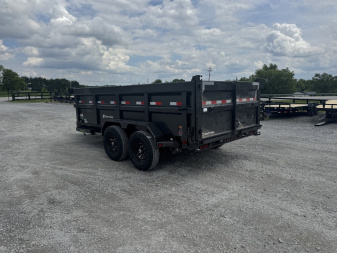 New 2025 Load Trail 83"x14' 3' Side Scissor Lift Dump Trailer