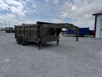 New 2025 Load Trail 83 x14' 14,000# 4' Side Gooseneck Dump Trailer