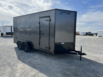 New 2024 Homesteader 7'x16' V-Nose Blackout Enclosed Cargo Trailer