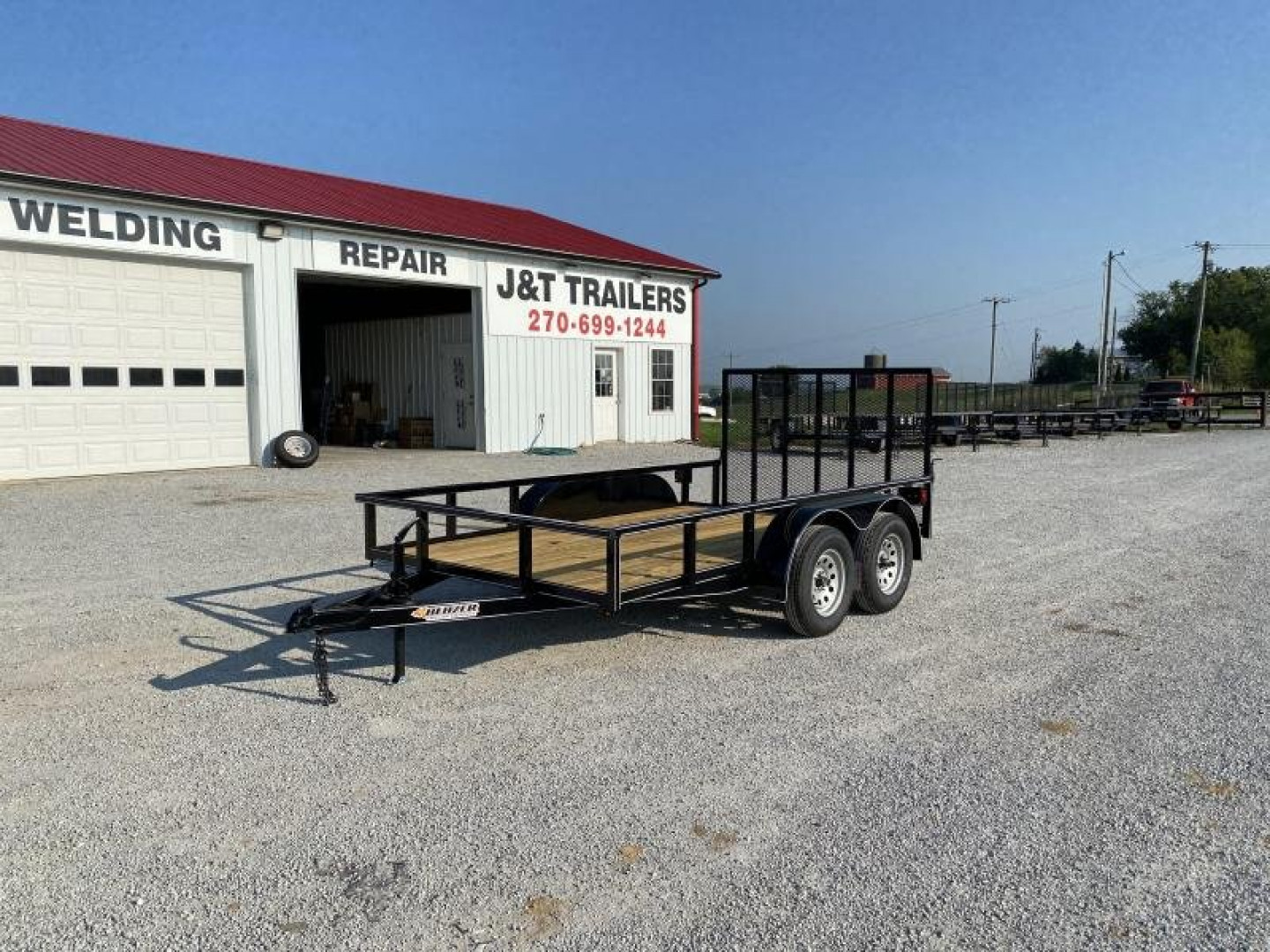 New 2025 Blazer 77"x12' Tandem HD Deluxe Utility Trailer