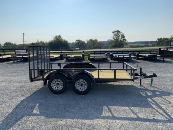 New 2025 Blazer 77"x12' Tandem HD Deluxe Utility Trailer