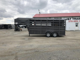 New 2025 Delta Trailers 16ft Gooseneck Livestock Trailer *Extra Height* Stock / Stock Combo Trailer