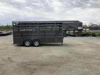New 2025 Delta Trailers 16ft Gooseneck Livestock Trailer *Extra Height* Stock / Stock Combo Trailer