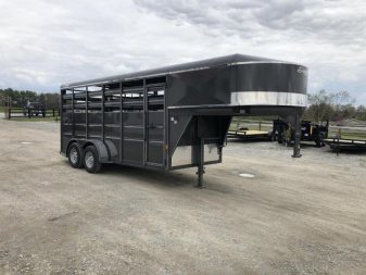 New 2025 Delta Trailers 16ft Gooseneck Livestock Trailer *Extra Height* Stock / Stock Combo Trailer