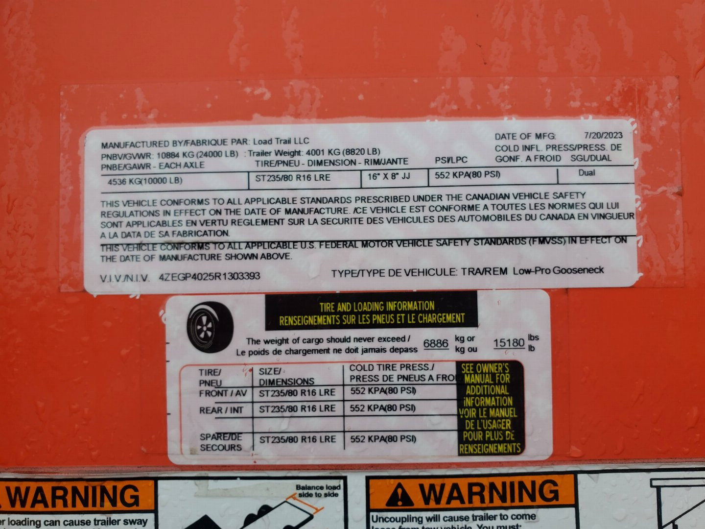 Used 2024 Load Trail Low Pro Flatbed Trailer