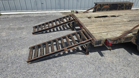 Used USED! - 1994 Pequea Trailers Equipment Trailer / 10,000 GVWR / 82"x18'