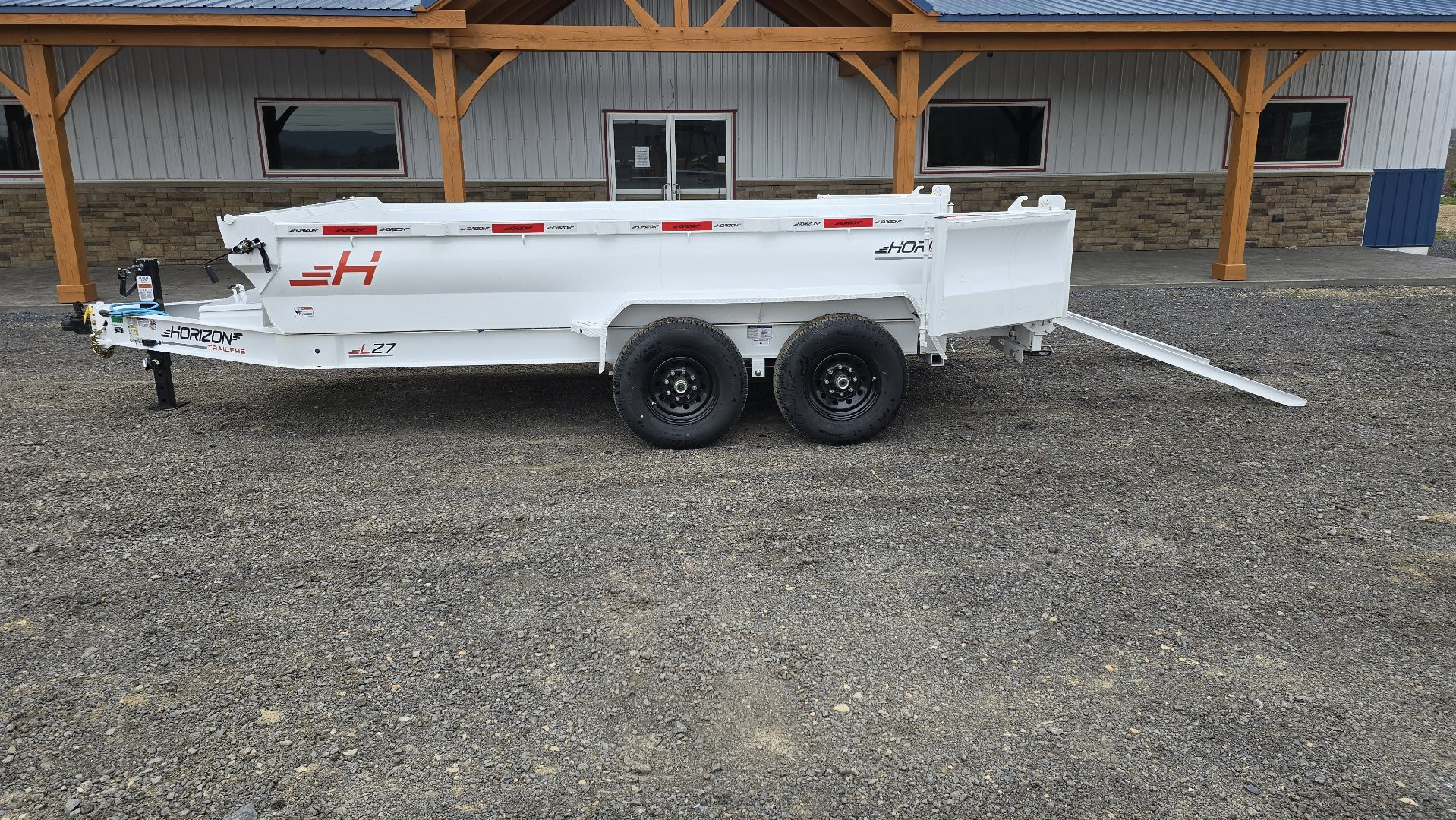 New Horizon Dump Trailer / 80"x14' / 14K GVWR / Ramps / Tarp Kit