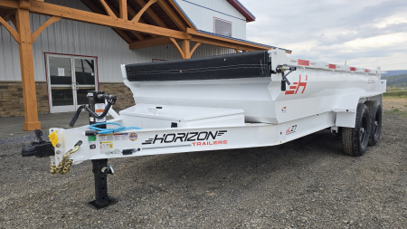 New Horizon Dump Trailer / 80"x14' / 14K GVWR / Ramps / Tarp Kit