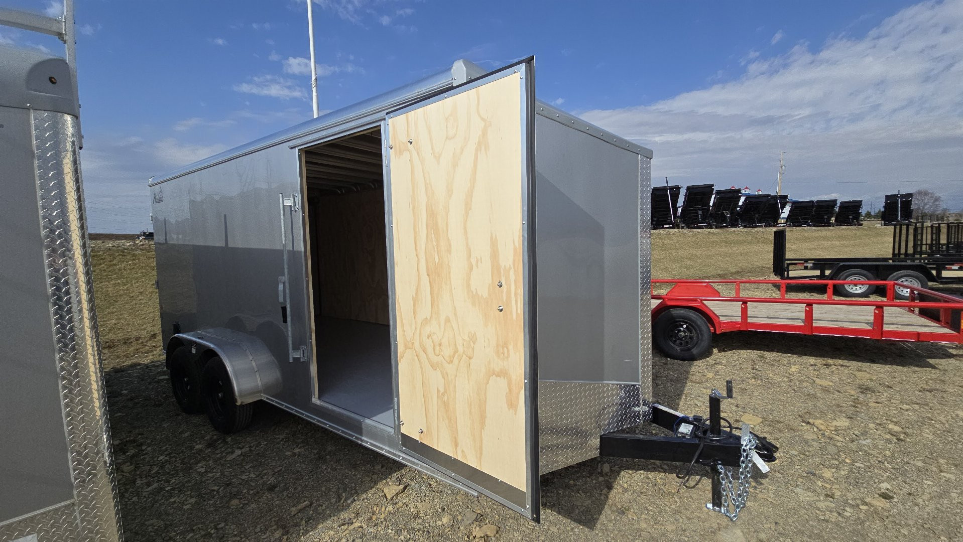 New Car Mate Enclosed Trailer / 7K GVWR / 7'x16'x78" / Ramp Door