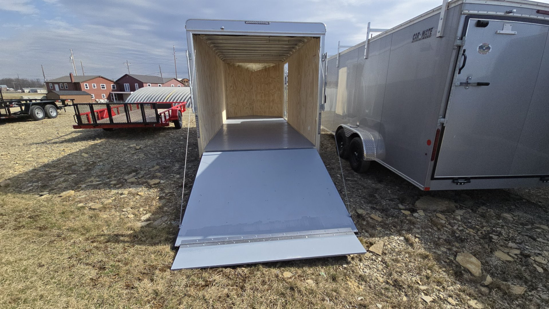 New Car Mate Enclosed Trailer / 7K GVWR / 7'x16'x78" / Ramp Door