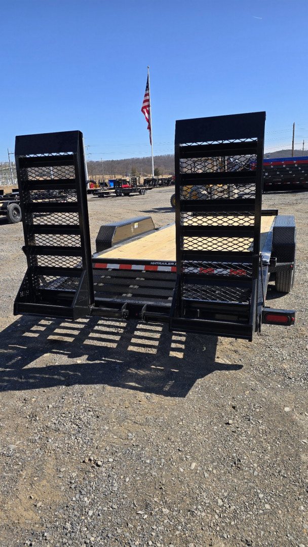 New H&H I-Beam Equip. Trailer / 17.6K GVWR / 82x20' / 24" HD Mesh Ramps