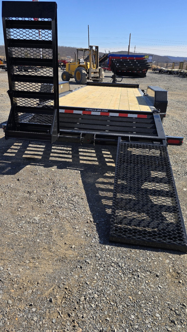 New H&H I-Beam Equip. Trailer / 17.6K GVWR / 82x20' / 24" HD Mesh Ramps