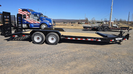 New H&H I-Beam Equip. Trailer / 17.6K GVWR / 82x20' / 24  HD Mesh Ramps