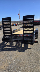 New H&H I-Beam Equip. Trailer / 17.6K GVWR / 82x20' / 24" HD Mesh Ramps