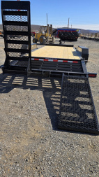 New H&H I-Beam Equip. Trailer / 17.6K GVWR / 82x20' / 24" HD Mesh Ramps