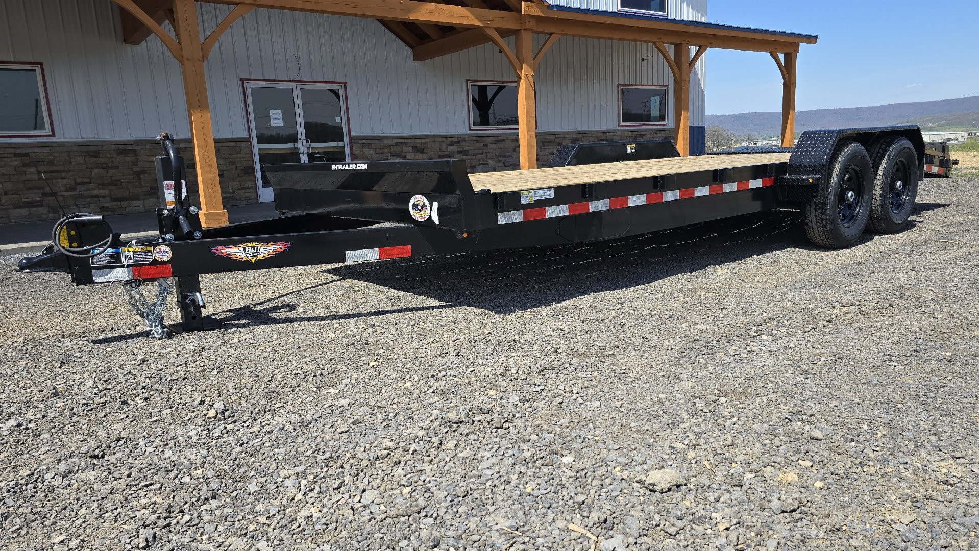 New H&H Deluxe Ramp Equip. Trailer / 14K GVWR / 82"x22' / Fold Over Ramps
