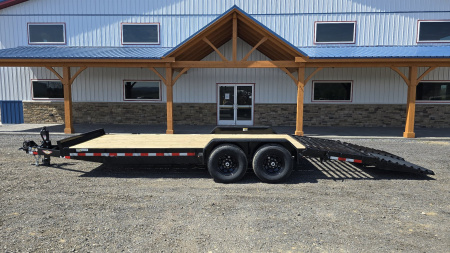 New H&H Deluxe Ramp Equip. Trailer / 14K GVWR / 82"x22' / Fold Over Ramps