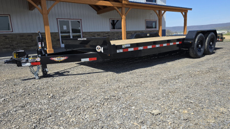 New H&H Deluxe Ramp Equip. Trailer / 14K GVWR / 82"x22' / Fold Over Ramps