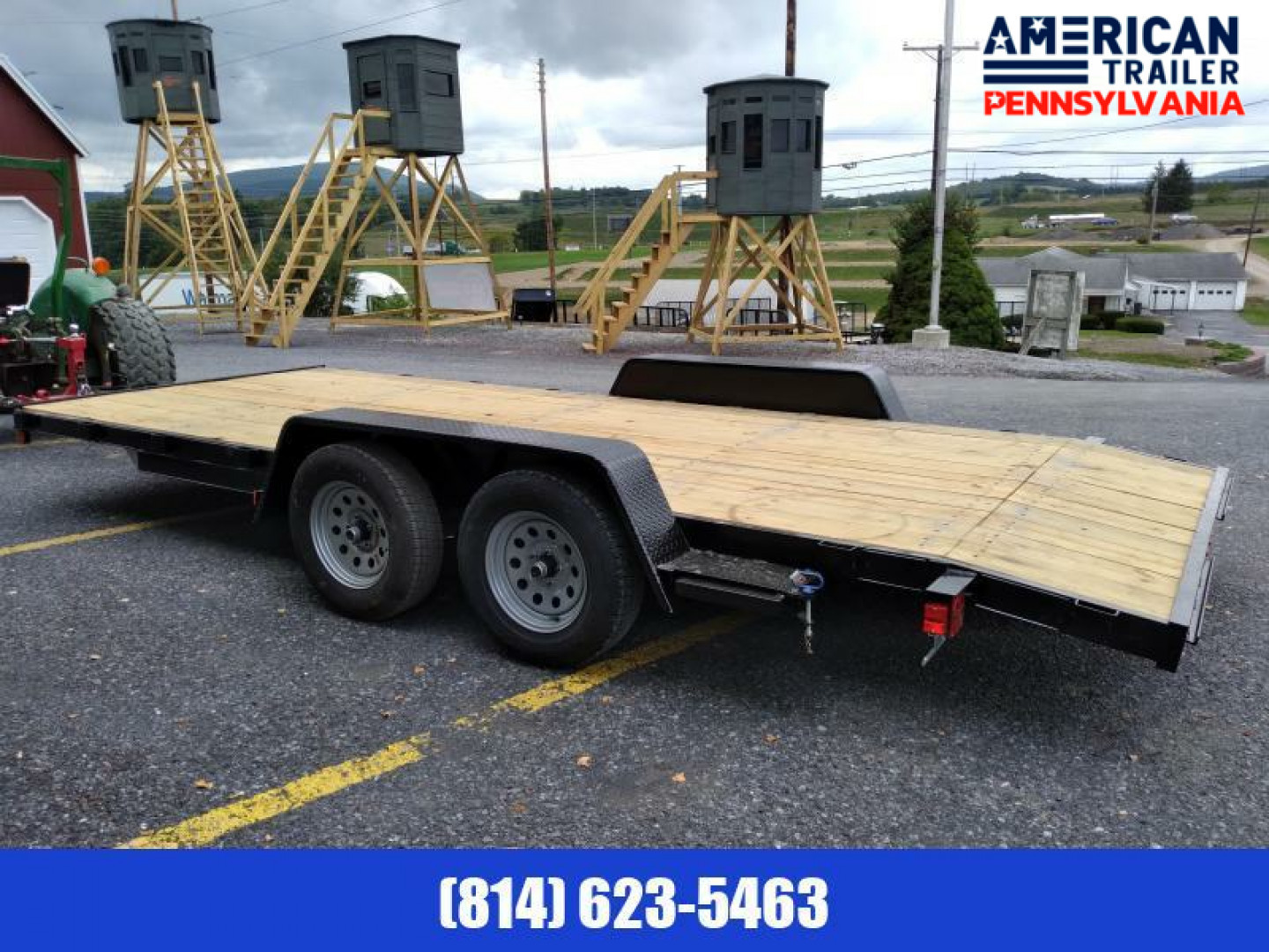 New Quality Trailers / Economy Wood Deck Car Hauler / 18' / 7K GVWR