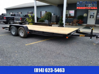 New Quality Trailers / Economy Wood Deck Car Hauler / 18' / 7K GVWR
