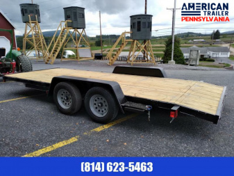 New Quality Trailers / Economy Wood Deck Car Hauler / 18' / 7K GVWR