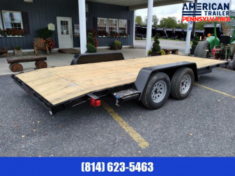 New Quality Trailers / Economy Wood Deck Car Hauler / 18' / 7K GVWR