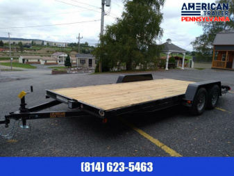 New Quality Trailers / Economy Wood Deck Car Hauler / 18' / 7K GVWR