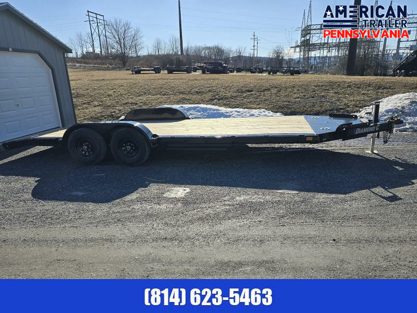 New Diamond C Car Trailer 9.8K GVWR / 83"x20' / Spare Tire Mount