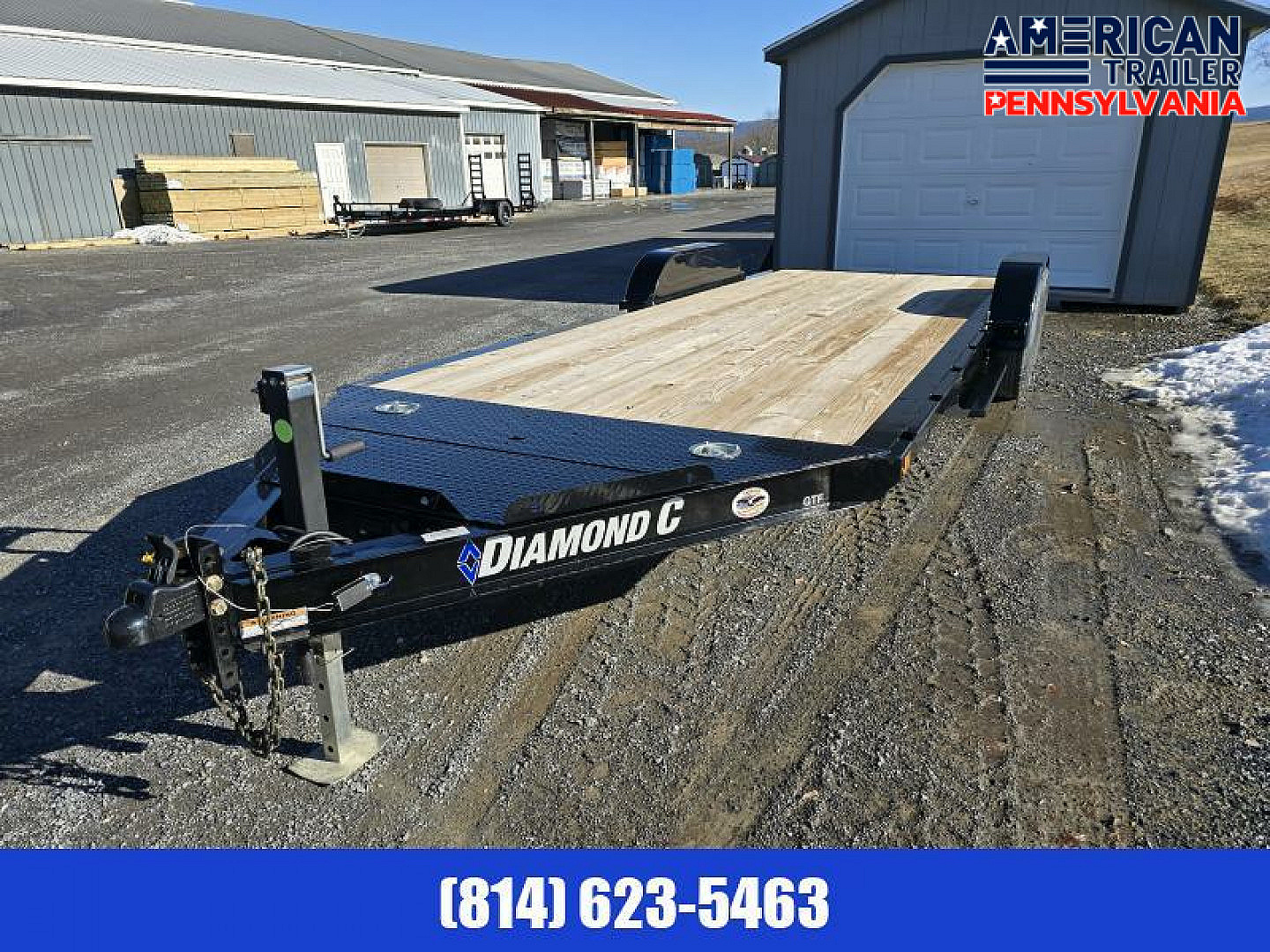 New Diamond C Car Trailer 9.8K GVWR / 83"x20' / Spare Tire Mount