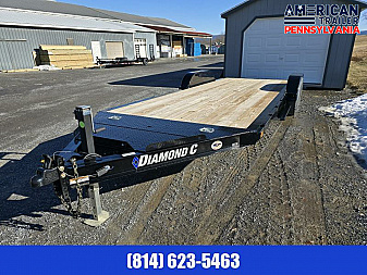 New Diamond C Car Trailer 9.8K GVWR / 83 x20' / Spare Tire Mount