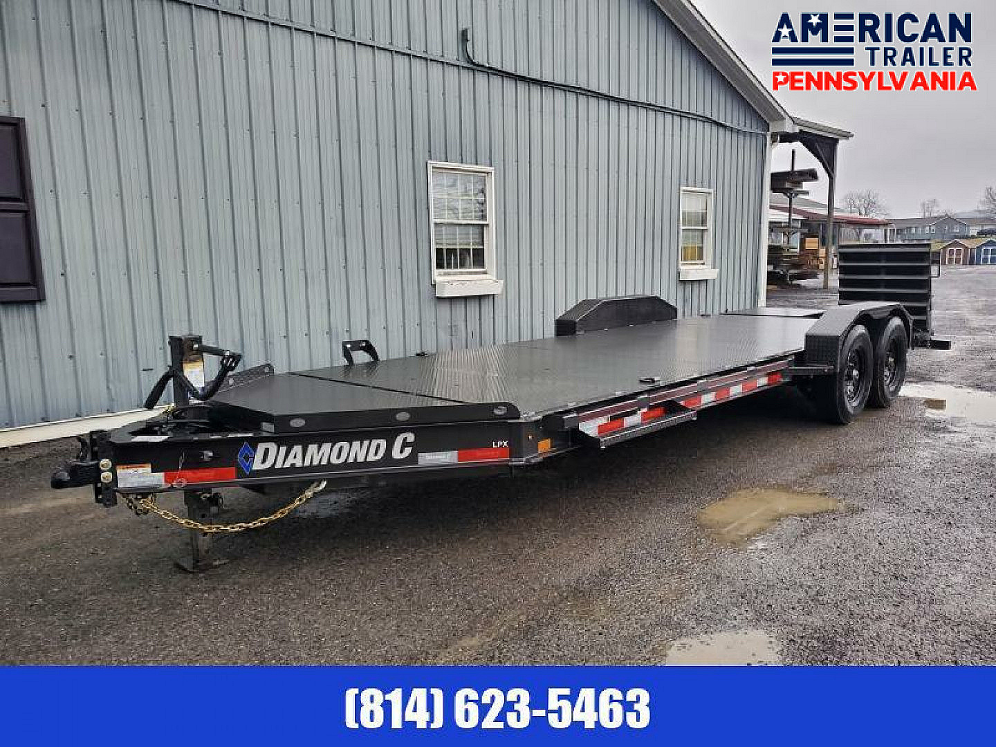 New 2024 Diamond C Equipment Trailer / 14.9K GVWR / 82"x22' /Max Ramps