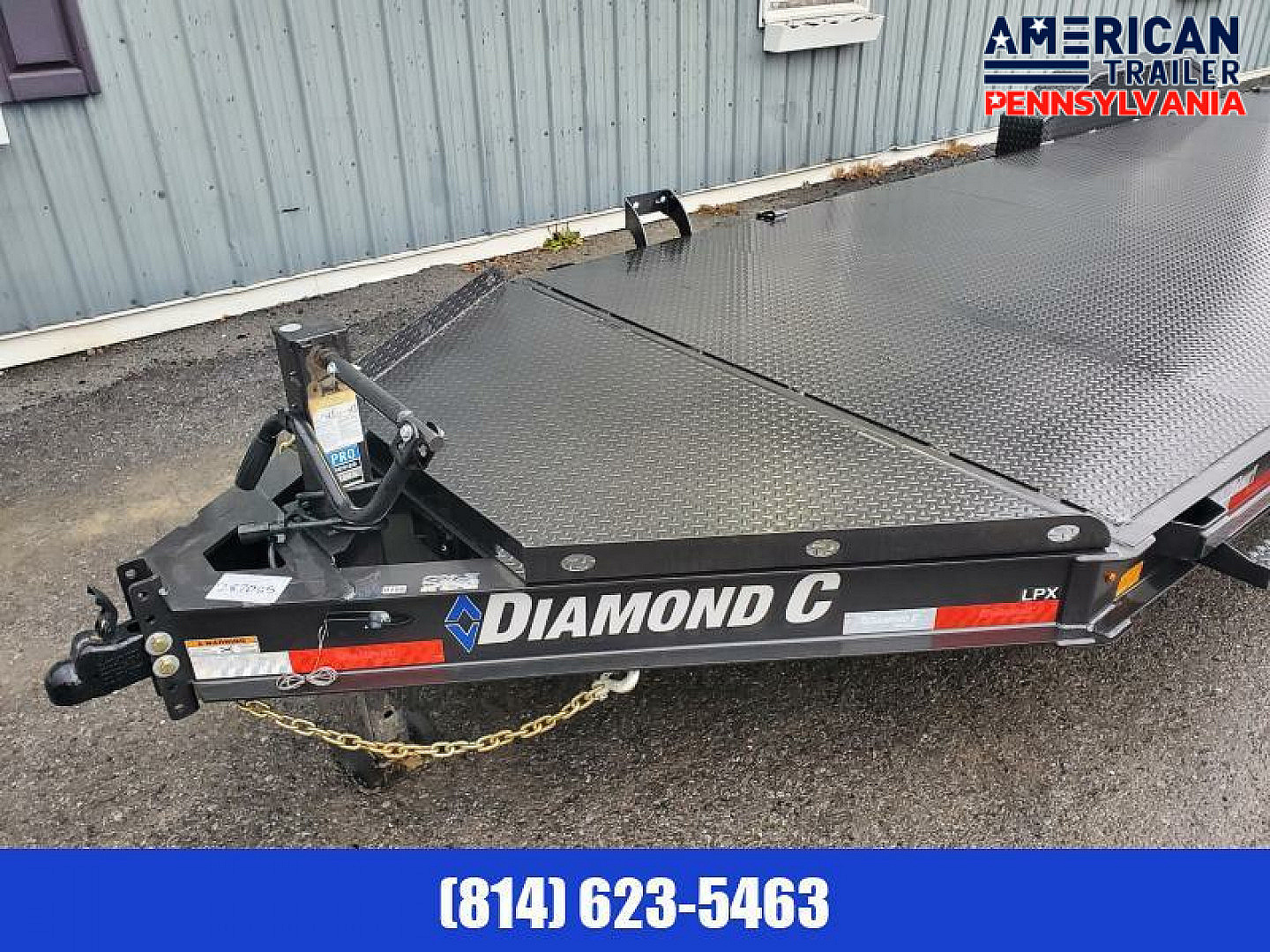 New 2024 Diamond C Equipment Trailer / 14.9K GVWR / 82"x22' /Max Ramps