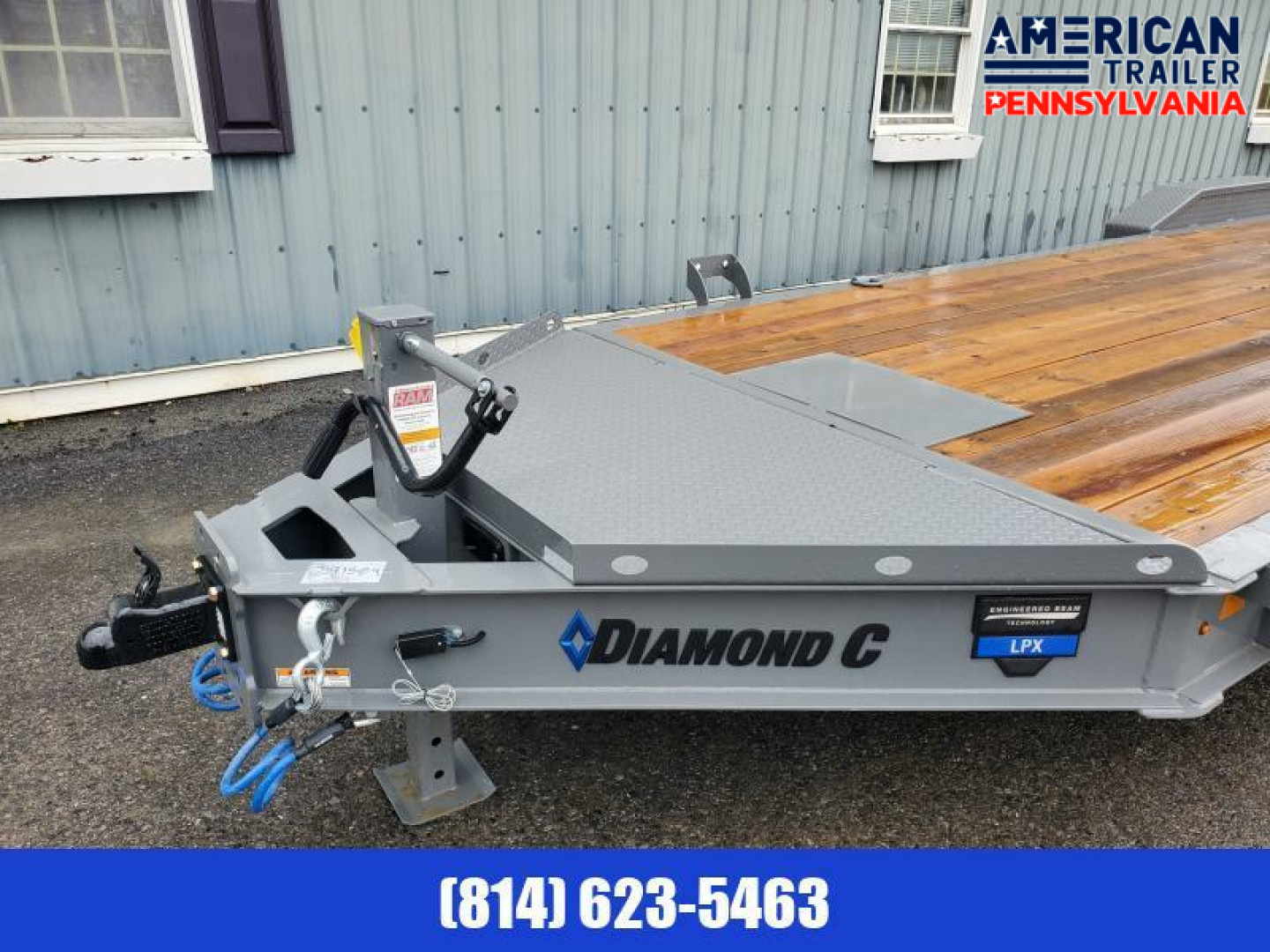 New Diamond C Equipment Trailer / 20K GVWR / 82"x24' /HD Ramps