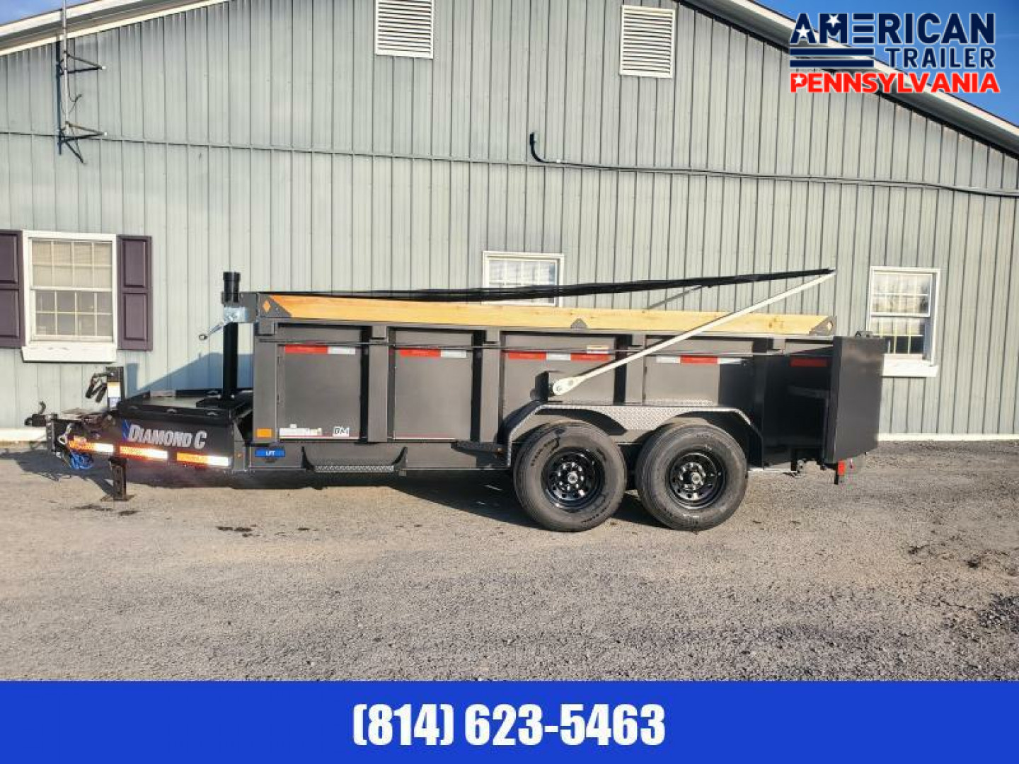 New Diamond C Telescopic Dump Trailer / 82"x14' / 14.9K GVWR