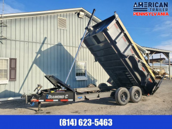 New Diamond C Telescopic Dump Trailer / 82"x14' / 14.9K GVWR