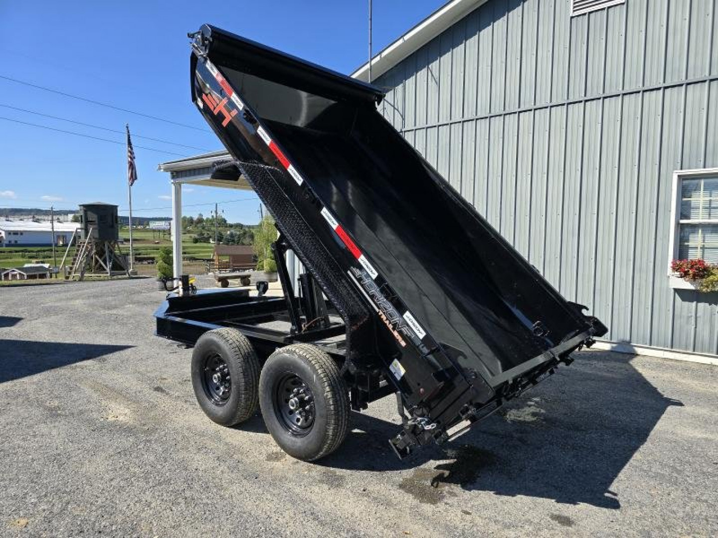 New Horizon Dump Trailer / 80"x12' / 14K GVWR / Ramps / Tarp Kit